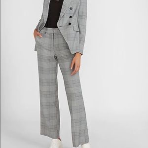 High Waisted Plaid Trouser Pant